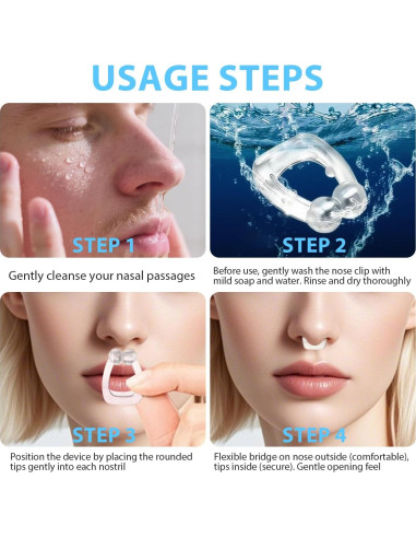 Clip Nasal Anti Ronquidos QUANROL - Silicona Transparente