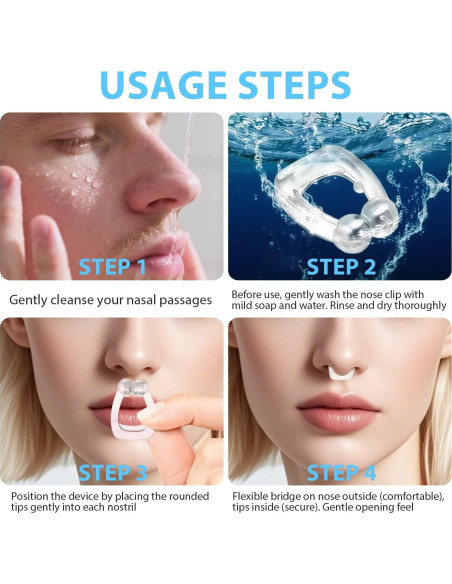 Clip Nasal Anti Ronquidos QUANROL - Silicona Transparente