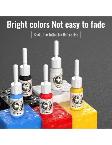 Kit de Tatuaje Inalámbrico Padieoe con 20 Agujas y Batería 1200mAh