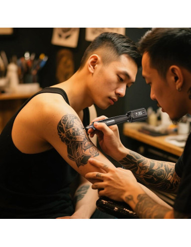 Kit de Tatuaje Inalámbrico Padieoe con 20 Agujas y Batería 1200mAh