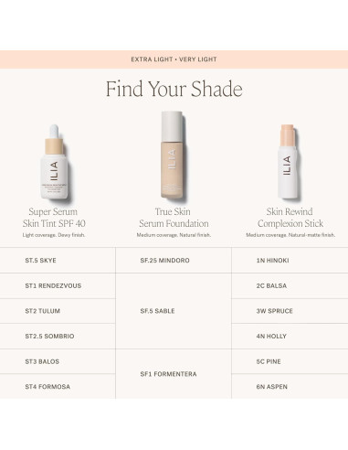 Base de Suero Verdadero ILIA 29.57 ml - No Comedogénica, Vegana