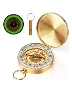 Brújula de Navegación Flintronic Oro Impermeable con Luz