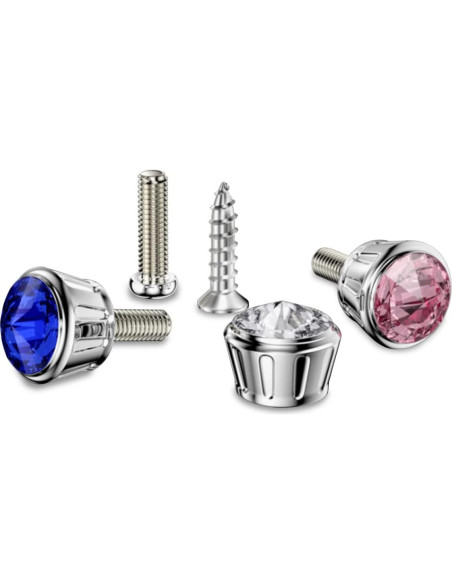 Tapa de Tornillo para Placa de Matrícula Moioee - 4 Piezas Azul