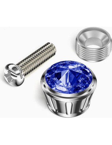 Tapa de Tornillo para Placa de Matrícula Moioee - 4 Piezas Azul