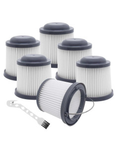 Paquete de 6 Filtros de Repuesto Fre.Filtor PVF110 para Aspiradoras Black y Decker