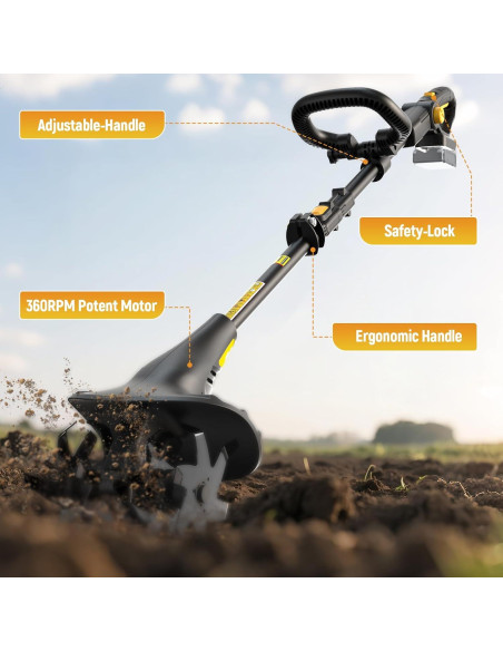 Cultivador Eléctrico Inalámbrico Ohyes 360RPM 19.81cm