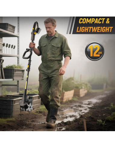 Cultivador Eléctrico Inalámbrico Ohyes 360RPM 19.81cm