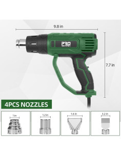 Pistola de Calor Prostormer 2000W con 4 Boquillas y Control de Temperatura 2