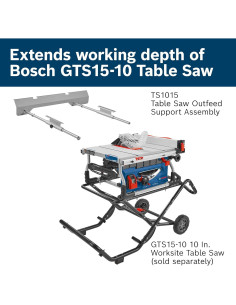 Soporte de salida para sierra de mesa BOSCH TS1015 35.56 cm 2