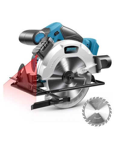 Sierra Circular Inalámbrica ZUYIYI 18V 4500RPM 165.1mm