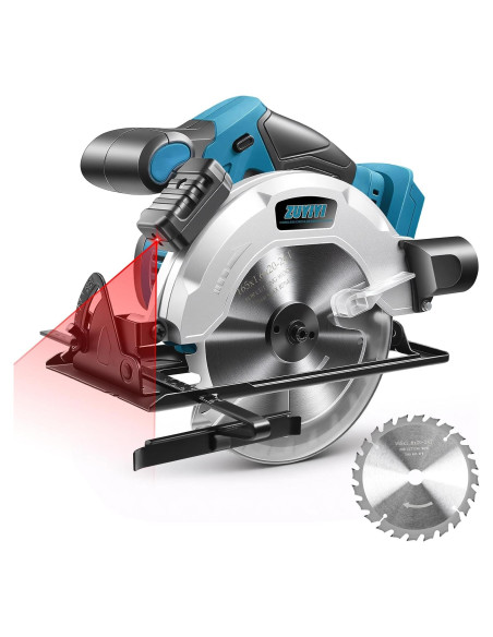 Sierra Circular Inalámbrica ZUYIYI 18V 4500RPM 165.1mm