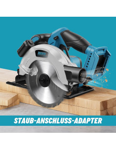 Sierra Circular Inalámbrica ZUYIYI 18V 4500RPM 165.1mm 2