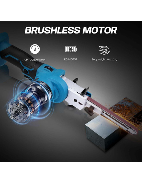 Lijadora de Banda Inalámbrica XIIW 18V Sin Escobillas 6 Velocidades