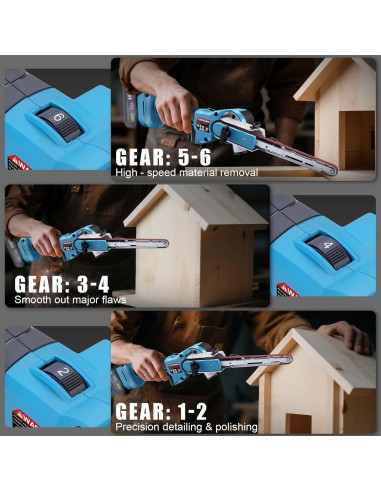 Lijadora de Banda Inalámbrica XIIW 18V Sin Escobillas 6 Velocidades