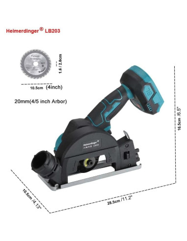 Sierra Circular Inalámbrica 4" Heimerdinger 18V 2-en-1