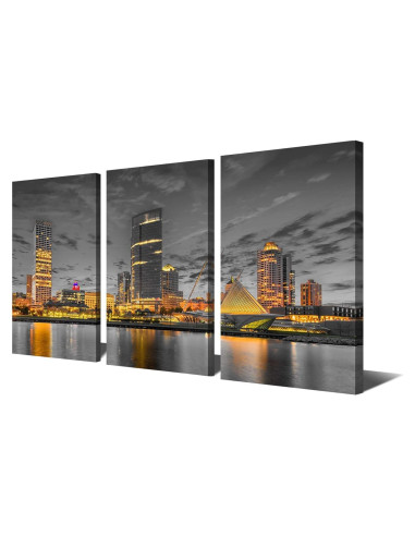 Arte de Pared Lienzo Milwaukee Skyline 137x76 cm Arnlrdya