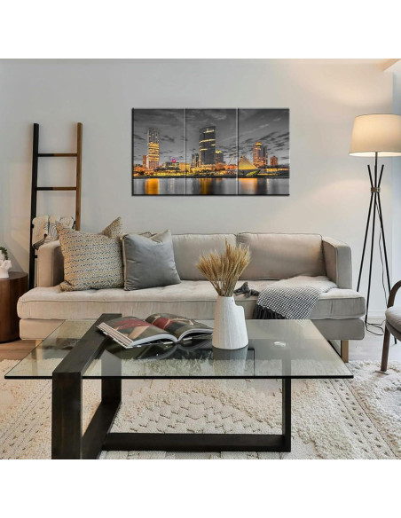 Arte de Pared Lienzo Milwaukee Skyline 137x76 cm Arnlrdya