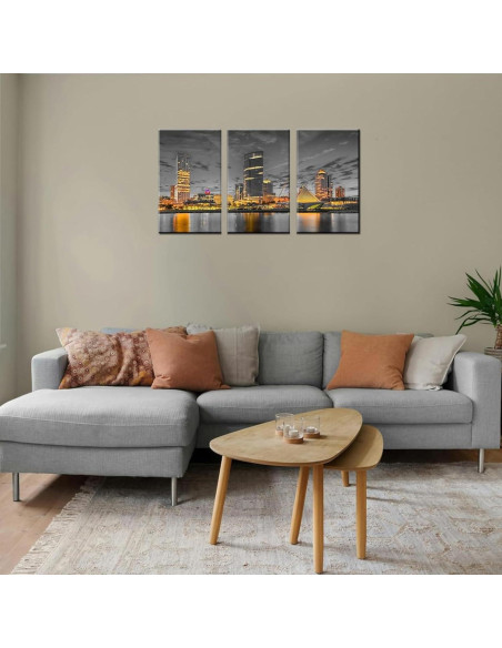 Arte de Pared Lienzo Milwaukee Skyline 137x76 cm Arnlrdya