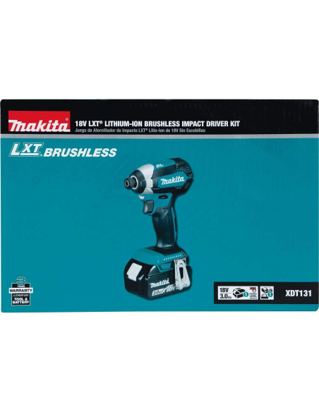 Destornillador de Impacto Inalámbrico Makita XDT131-R 18V 3Ah
