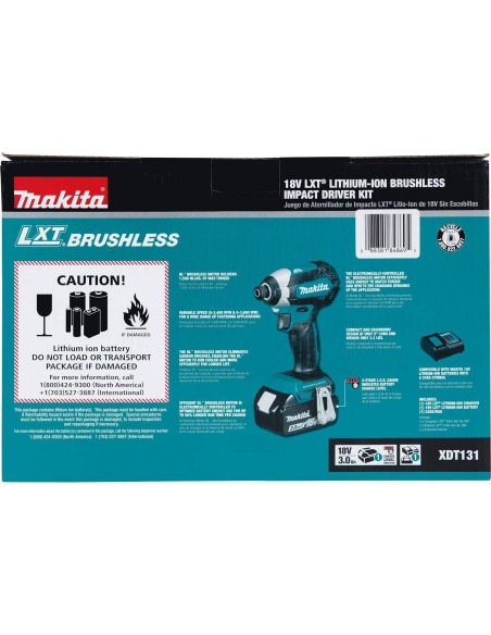 Destornillador de Impacto Inalámbrico Makita XDT131-R 18V 3Ah