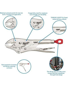 Pinzas de Bloqueo Milwaukee 48-22-3420 10" (25.4 cm) Curvadas 2