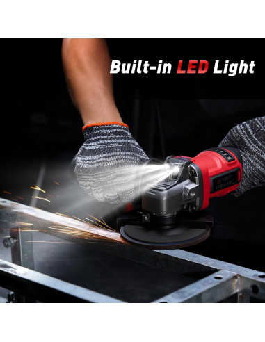 Amoladora Angular Inalámbrica Avhrit 21V 800W 3 Velocidades