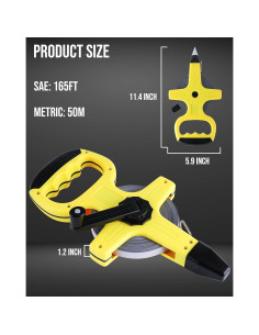 Cinta Métrica Lichamp 50M de Acero Reforzado para Ingenieros 2