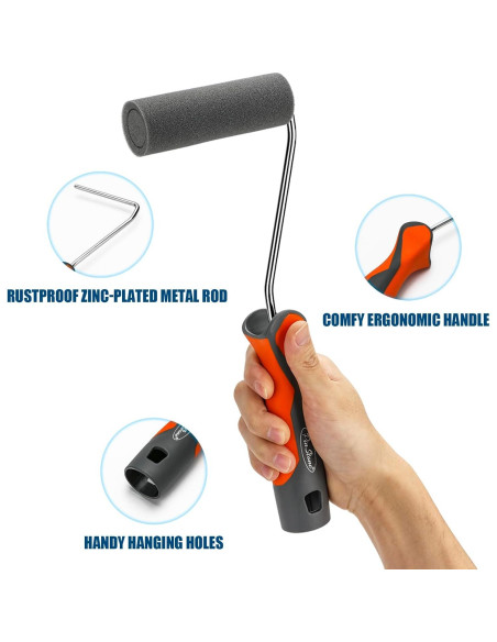 Paquete de 10 Rodillos de Pintura de Espuma 4" Pinstone Paquete de 10 Rodillos de Pintura de Espuma 4" Pinstone