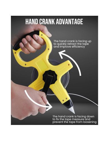 Cinta Métrica Lichamp 50M de Acero Reforzado para Ingenieros