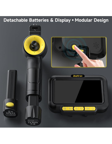 Borescopio Articulado 360 Zealtron 5" HD 6.2mm Luz