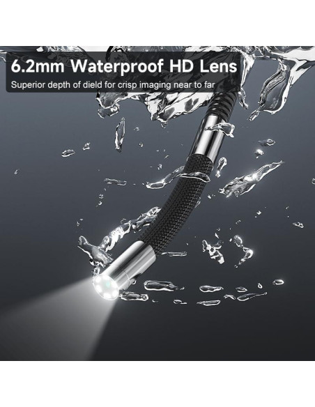 Borescopio Articulado 360 Zealtron 5" HD 6.2mm Luz
