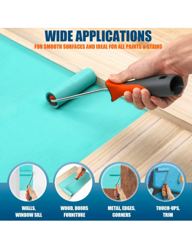 Paquete de 10 Rodillos de Pintura de Espuma 4" Pinstone