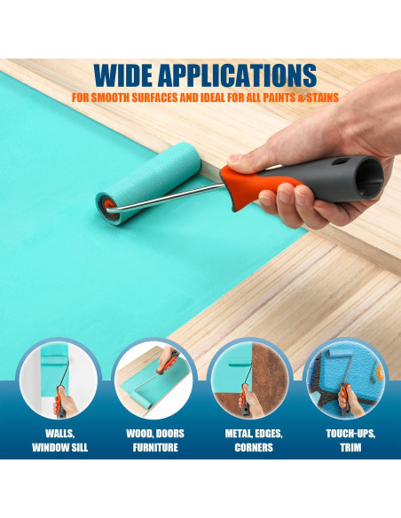 Paquete de 10 Rodillos de Pintura de Espuma 4" Pinstone Paquete de 10 Rodillos de Pintura de Espuma 4" Pinstone