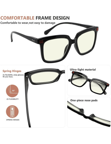 Gafas de Lectura Eyekepper 4-Pack Bloqueadoras Luz Azul 2.5x