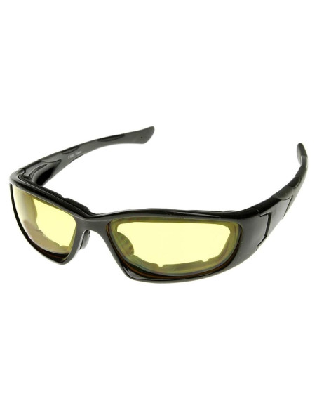 Gafas deportivas acolchadas ZeroUV TR-90 UV400 negras amarillas