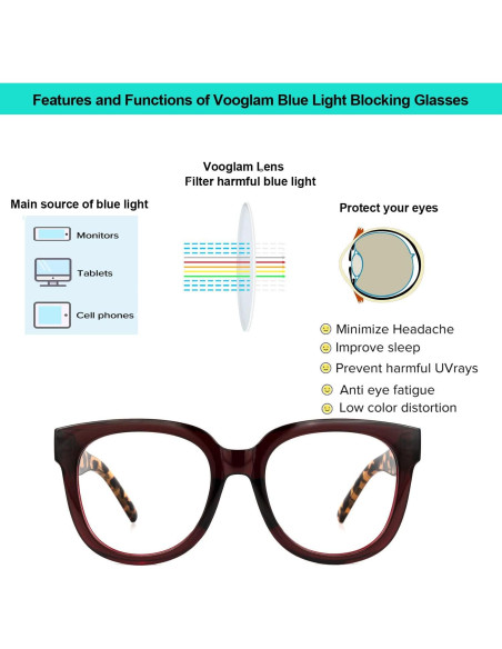 Gafas de sol cuadradas Voogueme para mujeres con lentes azules