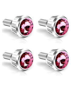 Kit de Fijación Placas de Licencia 4 PCS Rosa Getfay