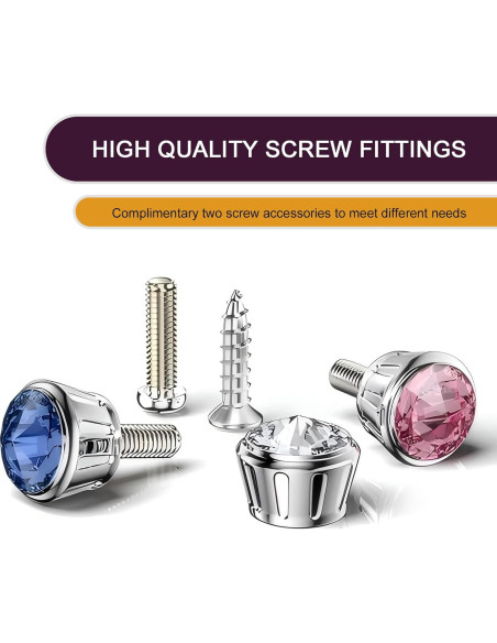 Kit de Fijación Placas de Licencia 4 PCS Rosa Getfay