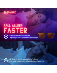 Gafas Bloqueadoras de Luz Azul Bloomoak Naranja 99% Anti Fatiga 2