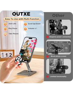 OUTXE Clicker Automático Inalámbrico para TikTok - Negro 2