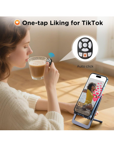 OUTXE Clicker Automático Inalámbrico para TikTok - Negro