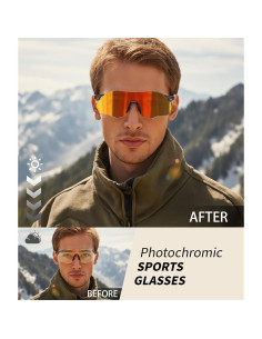 Gafas de Ciclismo Fotoquímicas FEISEDY UV para Adultos 2