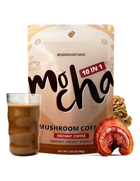 Café Mocha de Champiñones 10 en 1 QIN SHAN TANG 180g