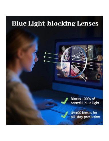 Gafas de lectura sin montura LUMIHA HD dorado rosa 1x