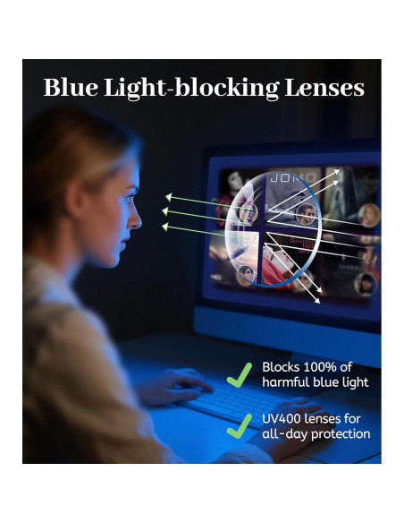 Gafas de lectura sin montura LUMIHA HD dorado rosa 1x