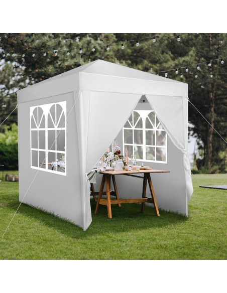 Carpa Gazebo Portátil Gearvato 2x2m Impermeable Blanca