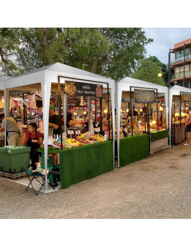 Carpa Gazebo Portátil Gearvato 2x2m Impermeable Blanca