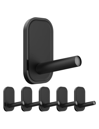 Ganchos Adhesivos INNPLUS - Paquete de 6, Alta Resistencia, Negro