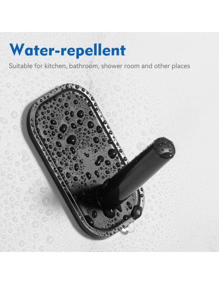 Ganchos Adhesivos INNPLUS - Paquete de 6, Alta Resistencia, Negro