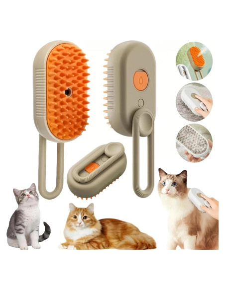 Cepillo de Vapor 4 en 1 MENGWO para Gatos y Perros - Antiestático